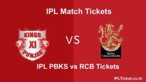 IPL PBKS vs RCB Tickets Booking